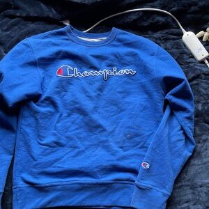 blue champion crew-neck